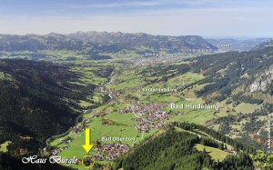 Blick auf Bad Oberdorf und Bad Hindelang